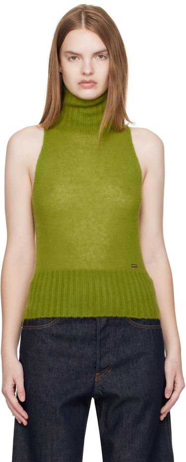 Sveter Tom Ford TOM FORD Cashmere Silk Sleeveless Turtleneck Zelené | MAK1381-YAX921, 0