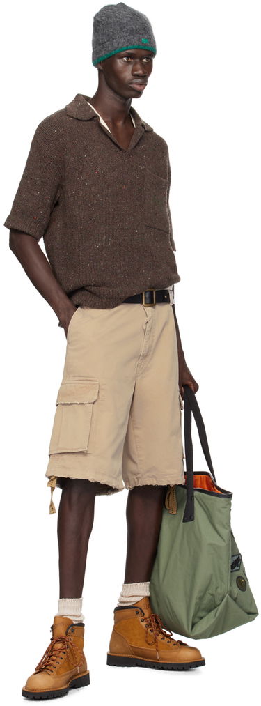 Šortky ERL Classic Distressed Cotton Cargo Shorts Béžová | ERL09P005, 4