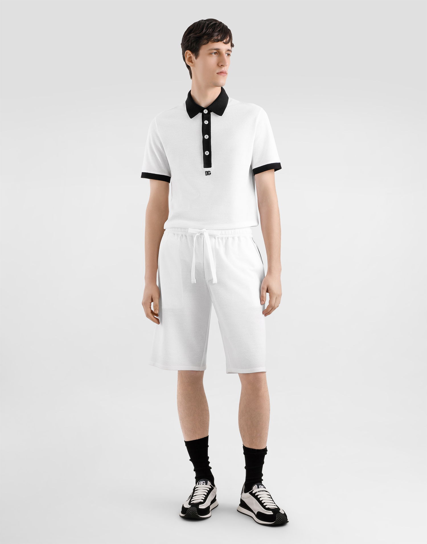 Šortky Dolce & Gabbana Dolce & Gabbana Cotton Piqué Shorts Biela | GV5MAZHU7UTW0800, 1