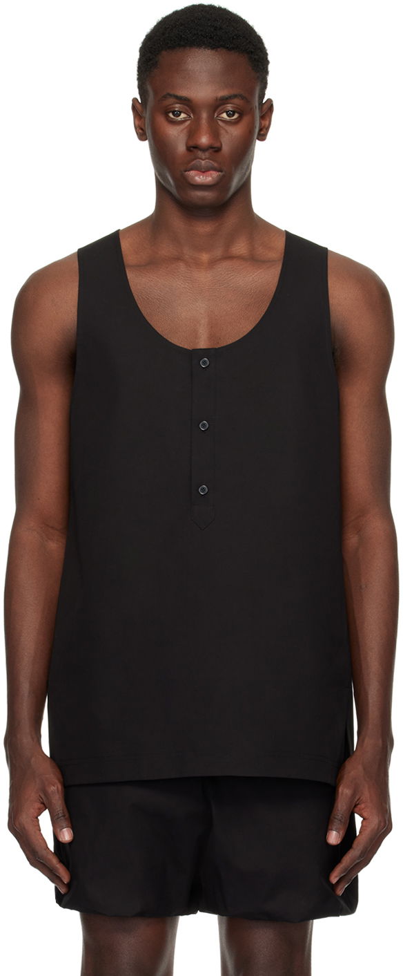 Tielko We11done We11done Scoop Neck Tank Top Čierna | WD-BL1-24-118-M-BK, 0