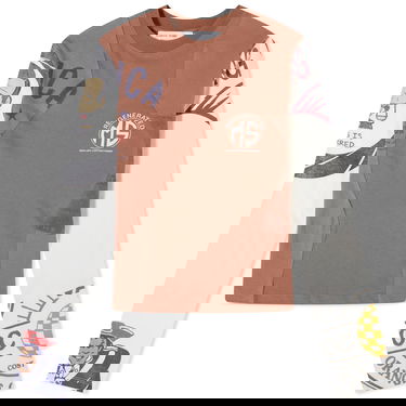 Tričko Marine Serre Regenerated Graphic Patchwork T-Shirt Hnedá | WTO106-BR51, 0