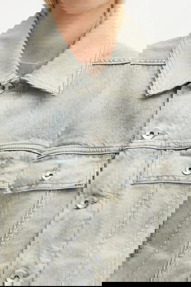 Bunda Rick Owens Rick Owens DRKSHDW Trucker Worker Denim Jacket Modrá | DS02E7701.DMP, 3