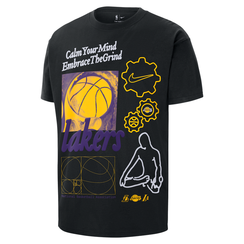 Tričko Nike Los Angeles Lakers Max90 Courtside T-Shirt Čierna | HQ0631-010