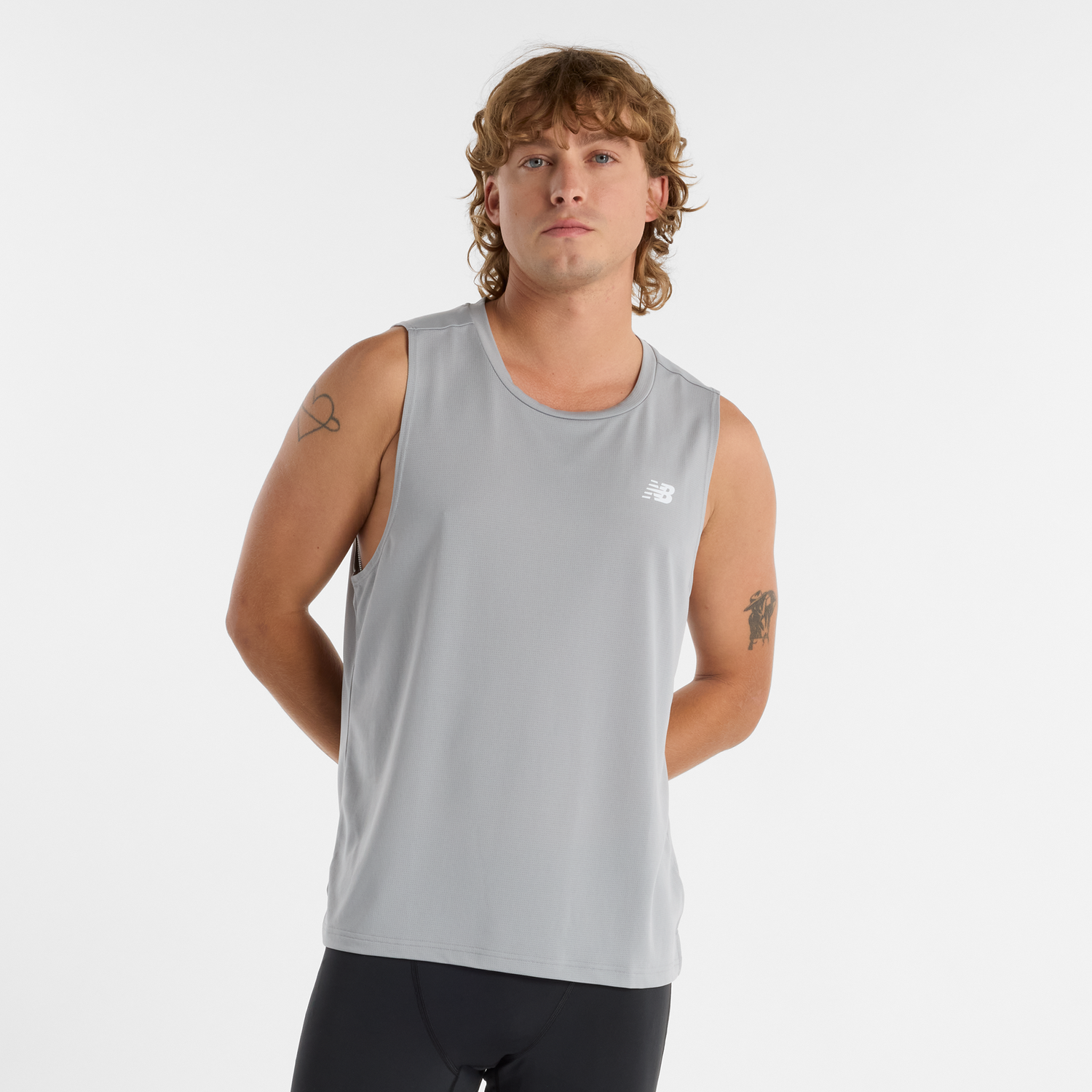 Tielko New Balance Men's Running Singlet Šedá | NBMT51800YST, 0