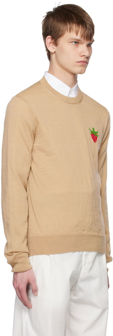 Sveter Comme des Garçons Comme des Garçons Shirt Brett Westfall Edition Embroidered Strawberry Sweater Šedá | FK-N016-051, 4