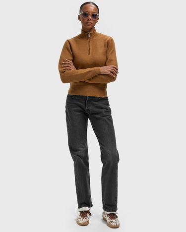 Sveter Dickies RUSTON Quarter-Zip Sweater Hnedá | DK0A87P10BD1, 2