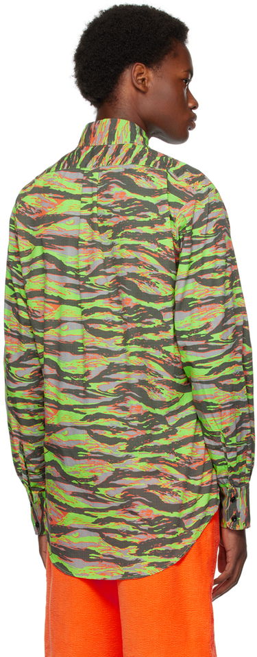 Košeľa ERL Abstract Print Long Sleeve Shirt Zelené | ERL06B005, 2
