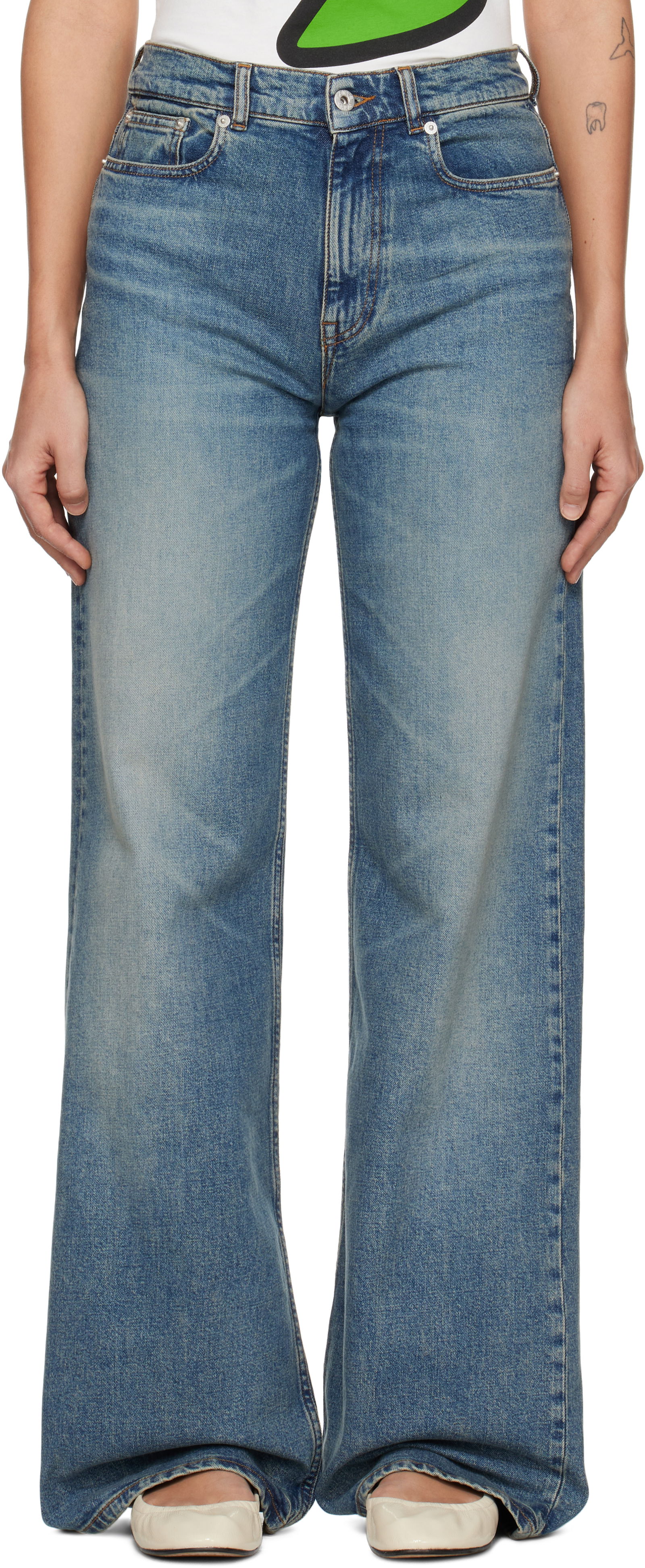 Kenzo Paris Ayame Wide Leg Jeans