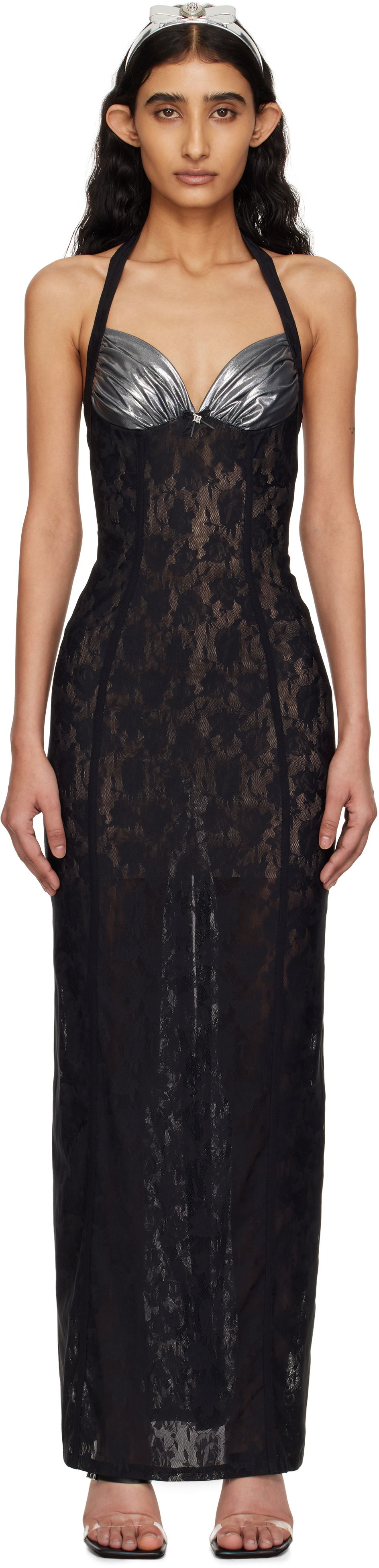 Šaty MISBHV MISBHV Stella Lace Maxi Dress Čierna | 250W808, 0