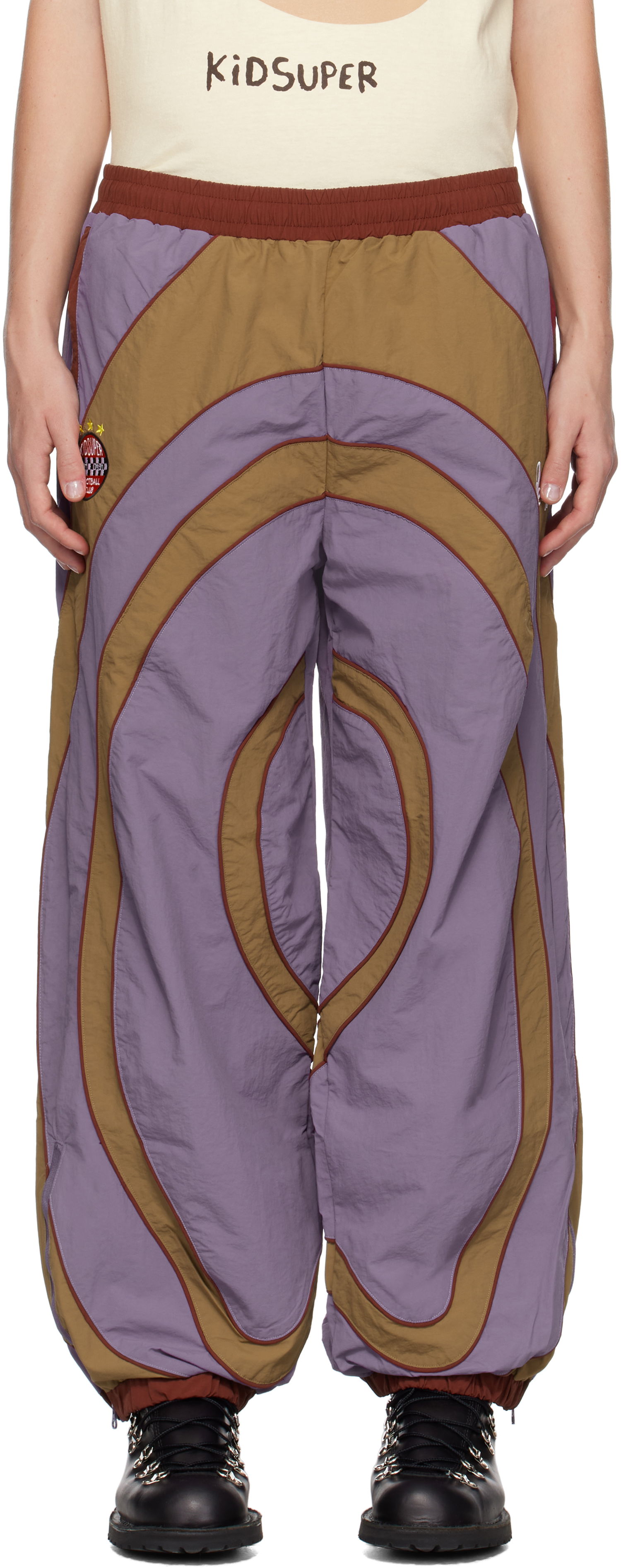 Nohavice KidSuper Taffeta Track Pants Fialová | AW24-PT-04, 0