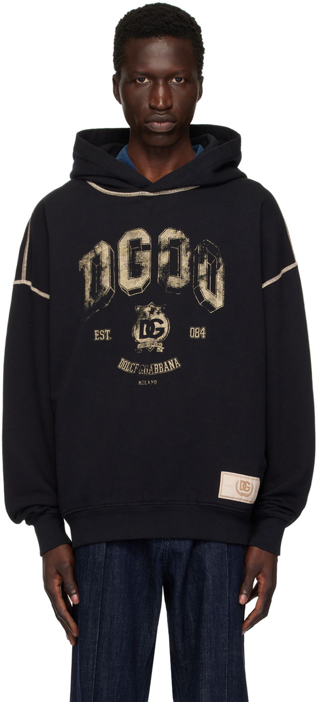 Mikina Dolce & Gabbana Oversize Hoodie Čierna | G9AJATG7NQC, 0