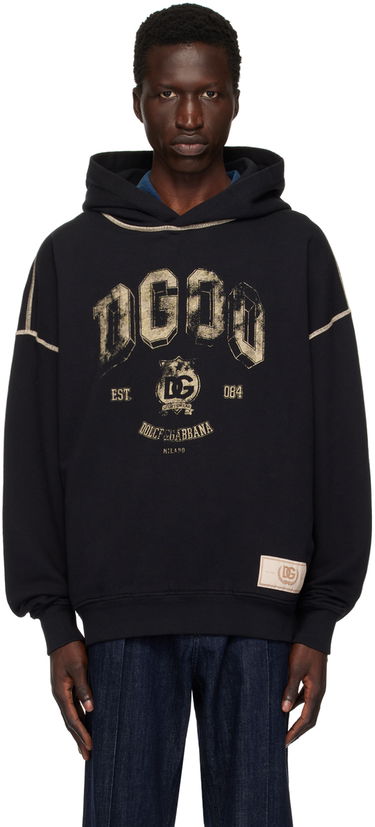Mikina Dolce & Gabbana Oversize Hoodie Čierna | G9AJATG7NQC, 0