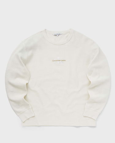 Tričko CALVIN KLEIN CITY GRID LS TEE Biela | J30J325647YBI, 2
