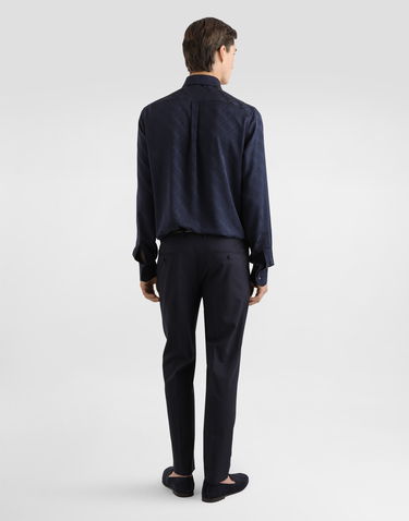 Košeľa Dolce & Gabbana Martini Shirt Logo Silk Jacquard Navy | G5ML1TFJ1KCB0665, 2