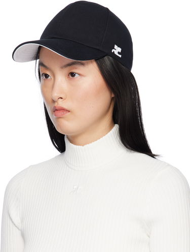 Šiltovka Courrèges Courrèges Signature 'AC' Cotton Cap Čierna | 125ACT039CO0024, 3