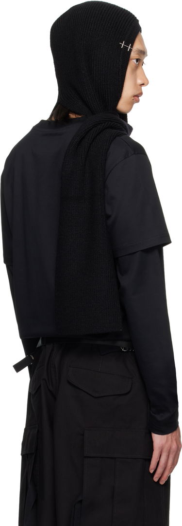 Šál HELIOT EMIL HELIOT EMIL Phos Hooded Scarf Čierna | AW25_16_138_BLK01, 2