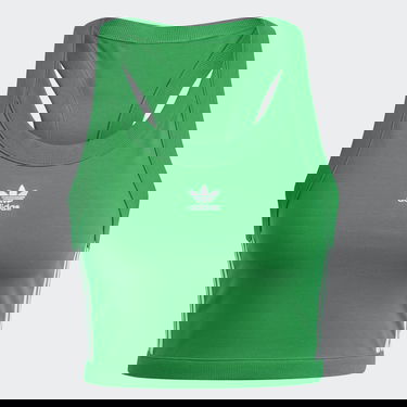 Tielko adidas Originals Adicolor Classics 3-Stripes Short Tank Top Zelené | IK6586, 4