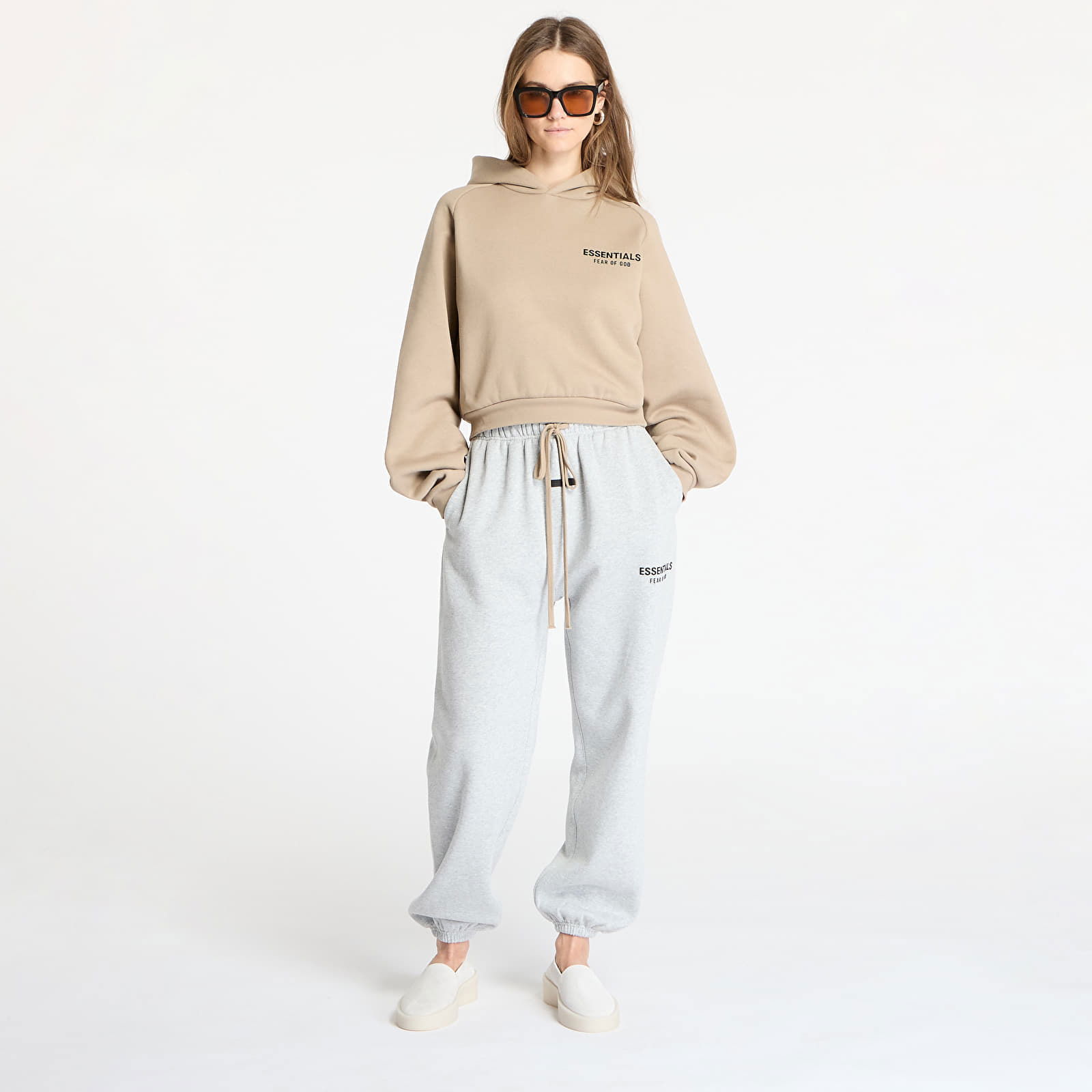 Cropped Fleece Hoodie