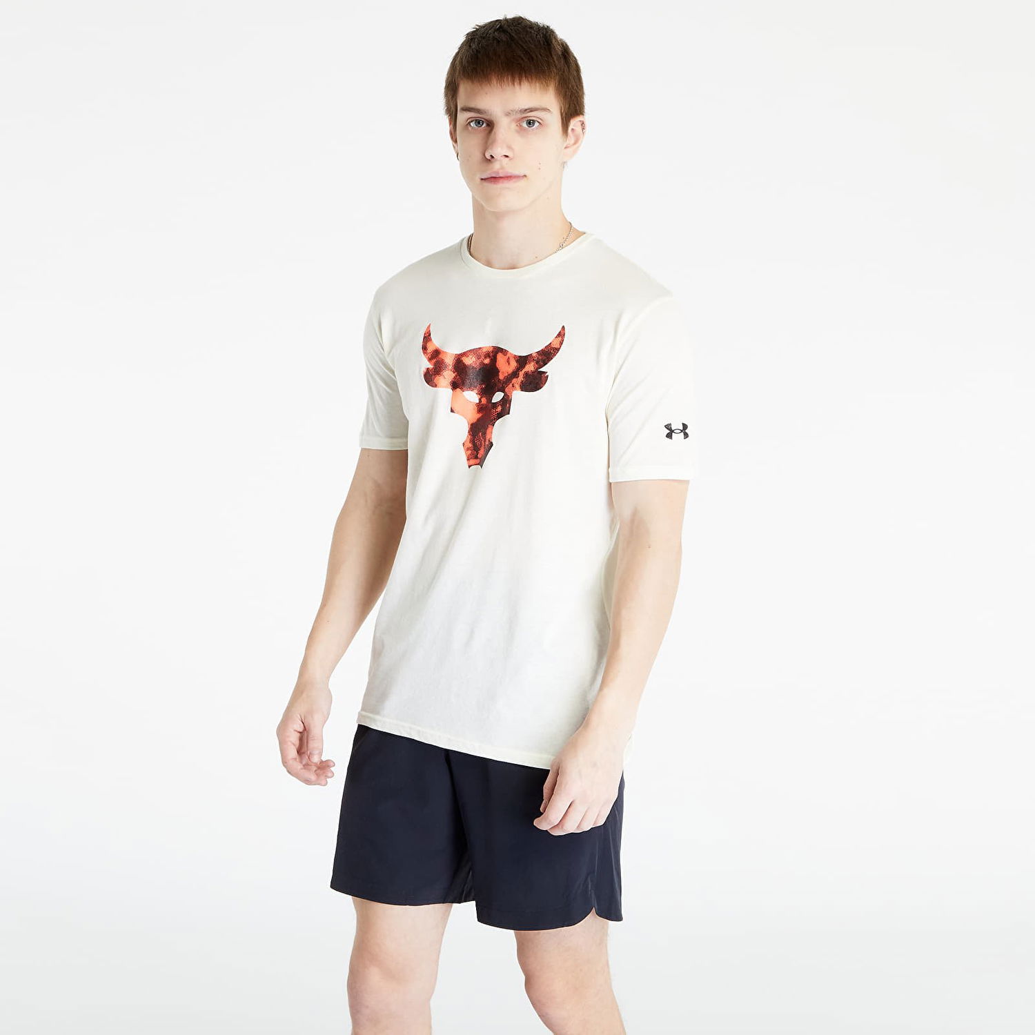 Tričko Under Armour Project Rock Brahma Bull Short Sleeve Tee Biela | 1361733-130, 1
