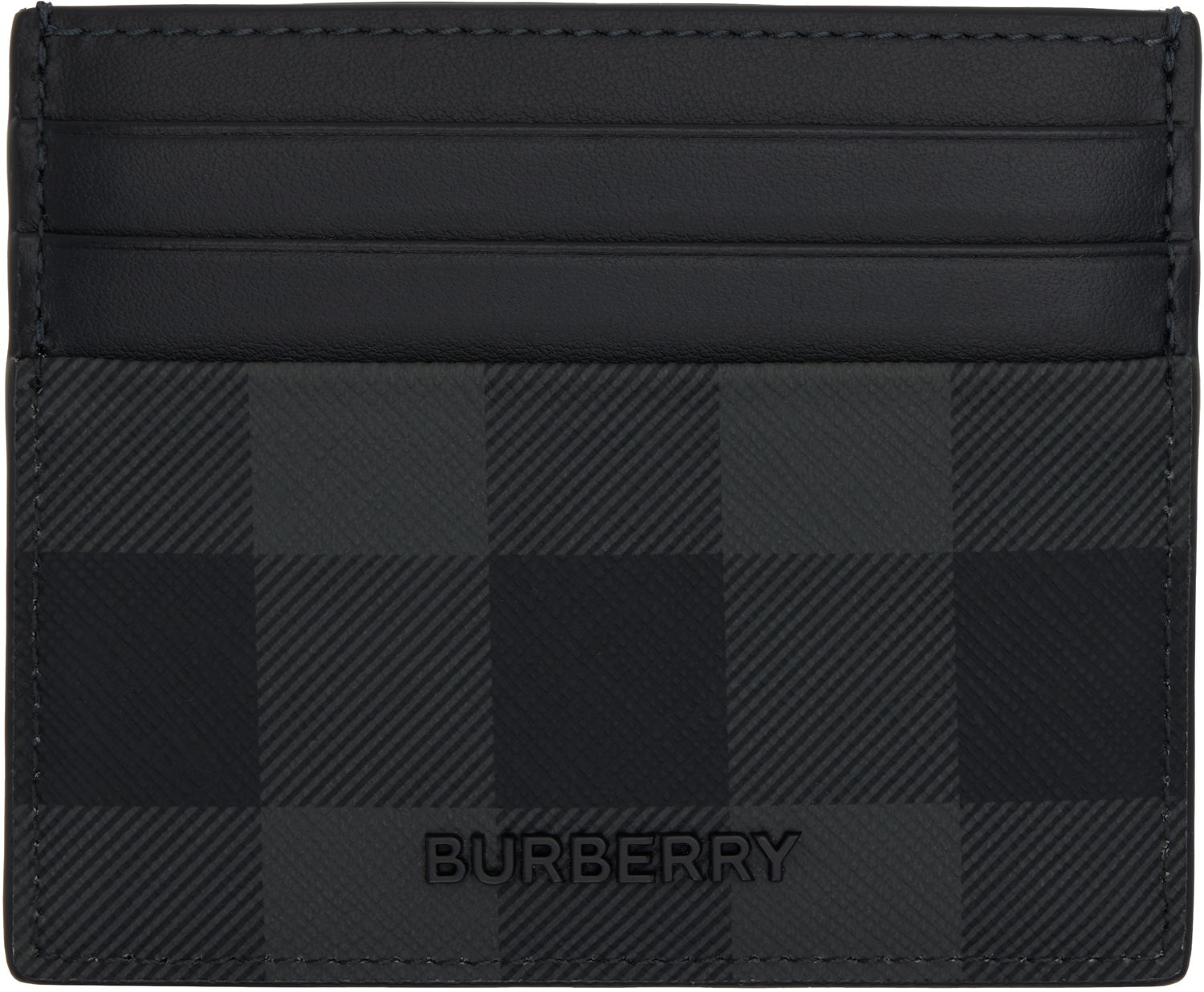 Peňaženka Burberry Burberry Sandon Check Card Holder Čierna | 8112259, 0