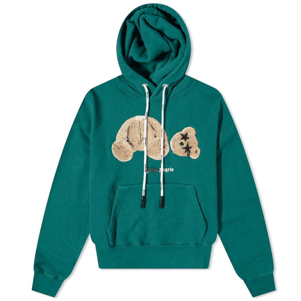 Mikina Palm Angels Spray Logo Kill The Bear Popver Hoody Zelené | PMBB058F21FLE0125760, 0