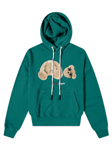 Mikina Palm Angels Spray Logo Kill The Bear Popver Hoody Zelené | PMBB058F21FLE0125760