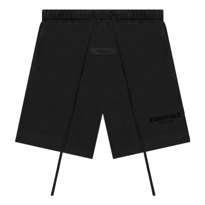 Šortky Fear of God Essentials SS22 Stretch Limo Sweatshorts Čierna | FOG-SS22-876