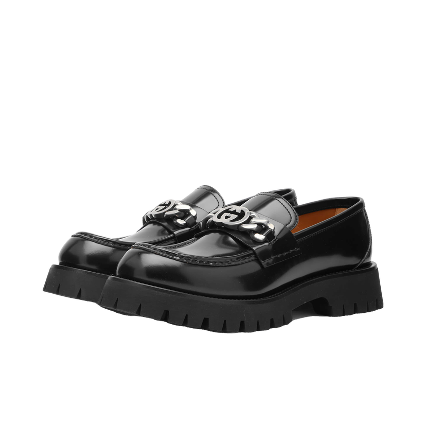 Tenisky a topánky Gucci Men's New Harlad Chunky Loafer Black Čierna | 752093-DS800-1000