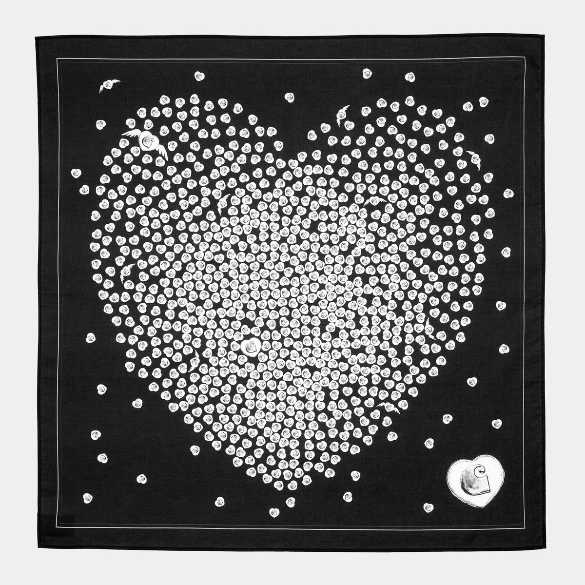 Šál Carhartt WIP Carhartt WIP Heart to Hartt Bandana Čierna | I035746_1, 0