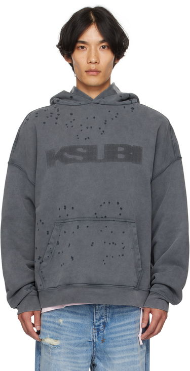 Mikina Ksubi Ksubi Blasted Ekcess Hoodie Šedá | MPF25FL005, 0