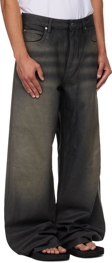Džínsy Alexander Wang Alexander Wang Faux Leather Relaxed Fit Jeans Čierna | 6DC3254807, 1
