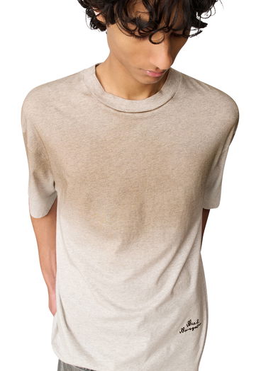 Tričko AXEL ARIGATO Saba Short Sleeve Crewneck Ombre T-Shirt Béžová | A3860003, 6