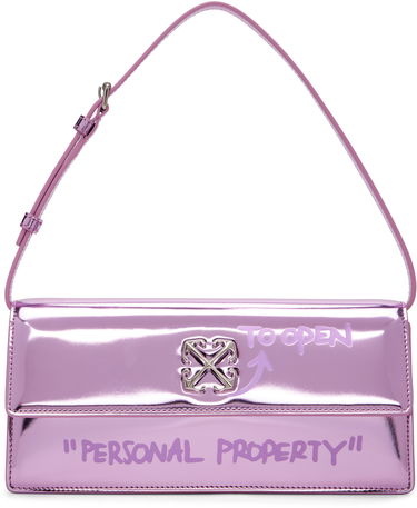 Taška cez rameno Off-White Jitney 1.0 Metallic Flap Shoulder Bag 'Personal Property' Ružová | OWNN172F25FAB0023232, 0
