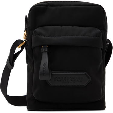 Taška cez rameno Tom Ford Nylon Zip Crossbody Messenger Bag Čierna | H0461-TNY017G, 0