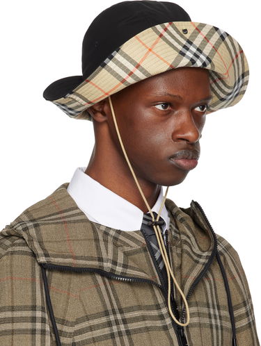 Klobúk Burberry Burberry Check Brim Gabardine Bucket Hat Béžová | 8112364, 1