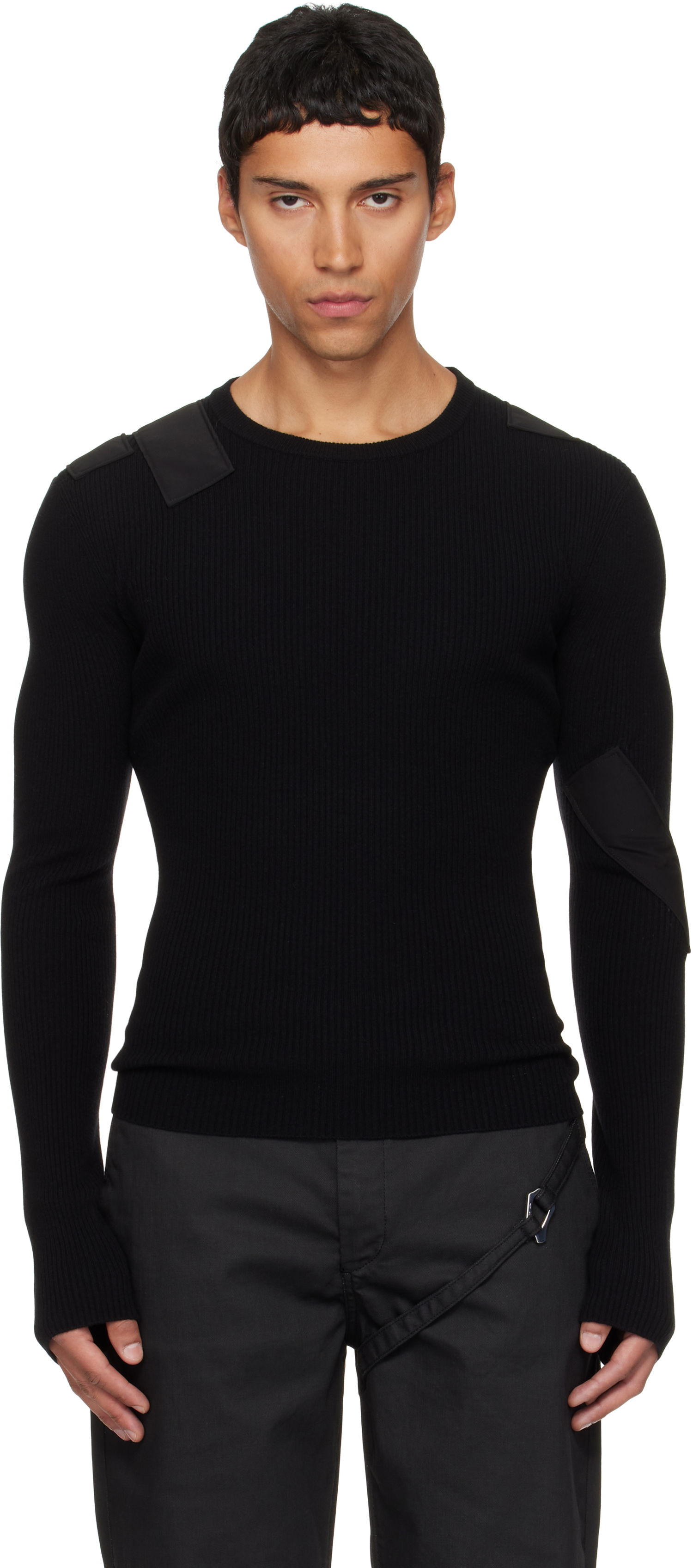 Sveter HELIOT EMIL HELIOT EMIL Glare Knit Sweater Čierna | AW25_M_07_080_BLK01, 0