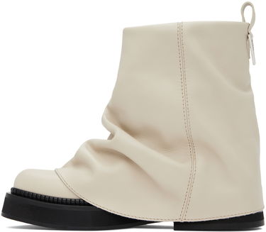 Oblečenie The Attico The Attico Mini Robin Slouchy Leather Boots Béžová | 247WS832 L019, 2
