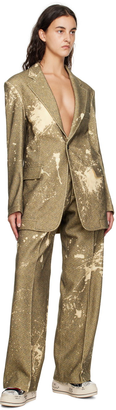 Bunda R13 R13 Bleach-Splatter Blazer Žltá | R13WR020-R271A, 3