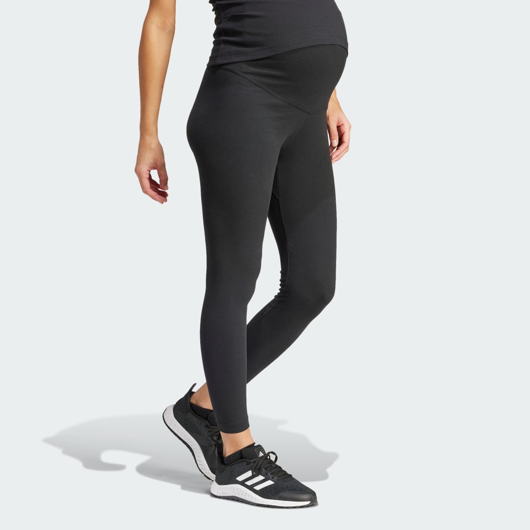 Sportswear Ribbed High-Waist 7/8 Leggings (Maternity)