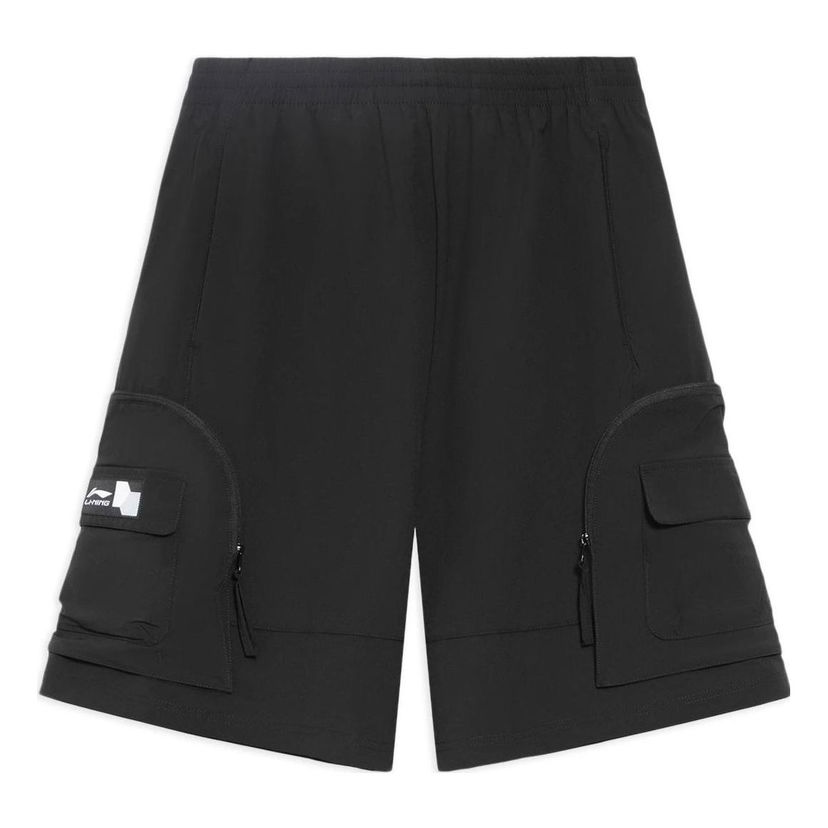Šortky Li-Ning Men's Graphic Cargo Shorts Čierna | AKSS303-2