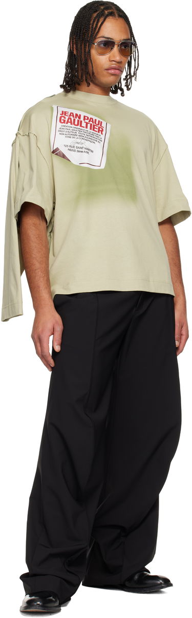 Tričko Jean Paul Gaultier 'The Gaultier Label' Double T-shirt Béžová | 25/04-U-TO344-J017-490130, 3