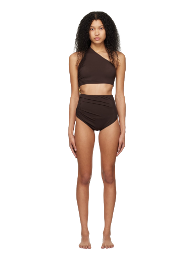 Plavky Bottega Veneta Metal Knot Swimsuit Hnedá | 729429 V2RN0