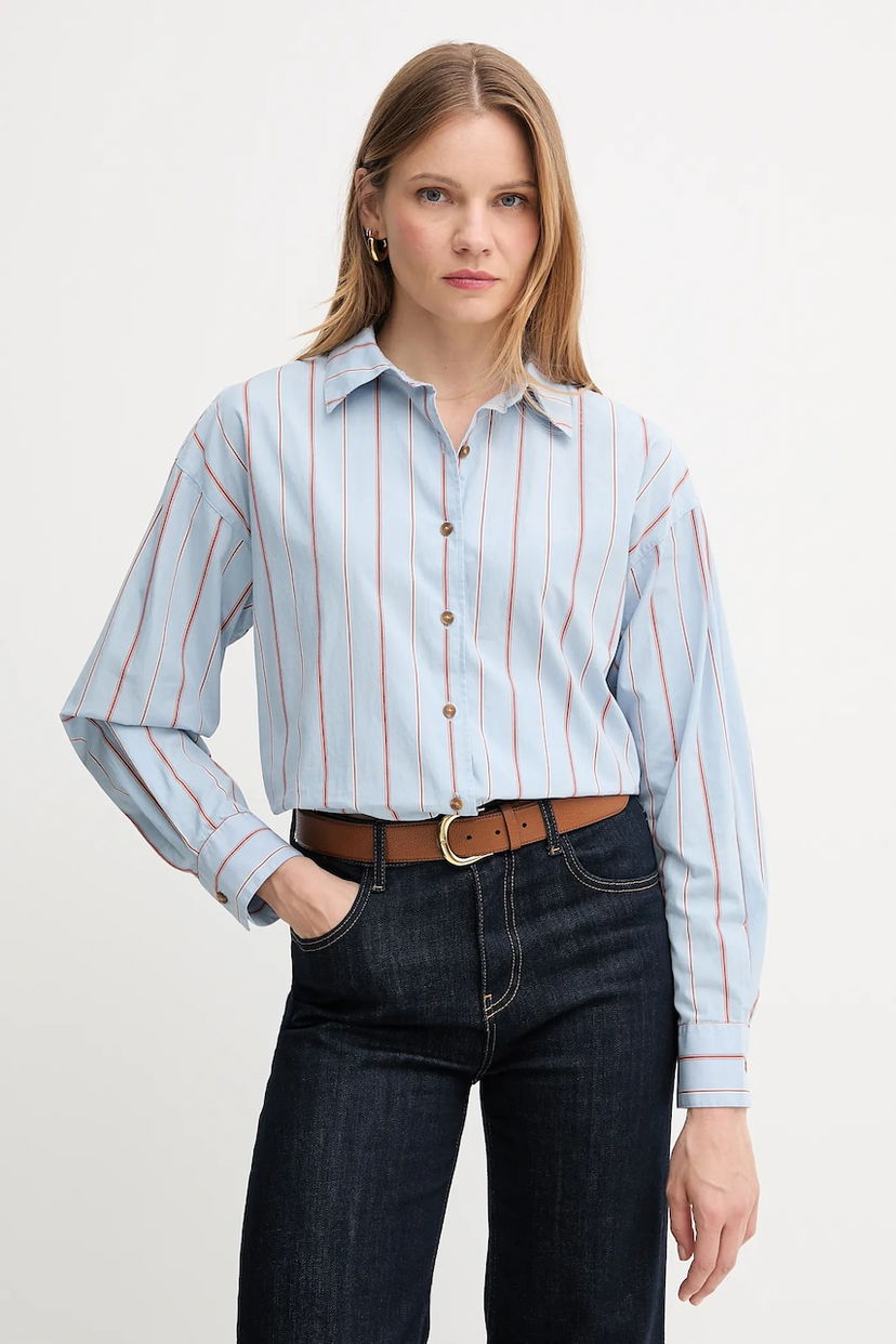 Košeľa Barbour Barbour Saffron Relaxed Fit Button-Down Shirt Modrá | LSH1698