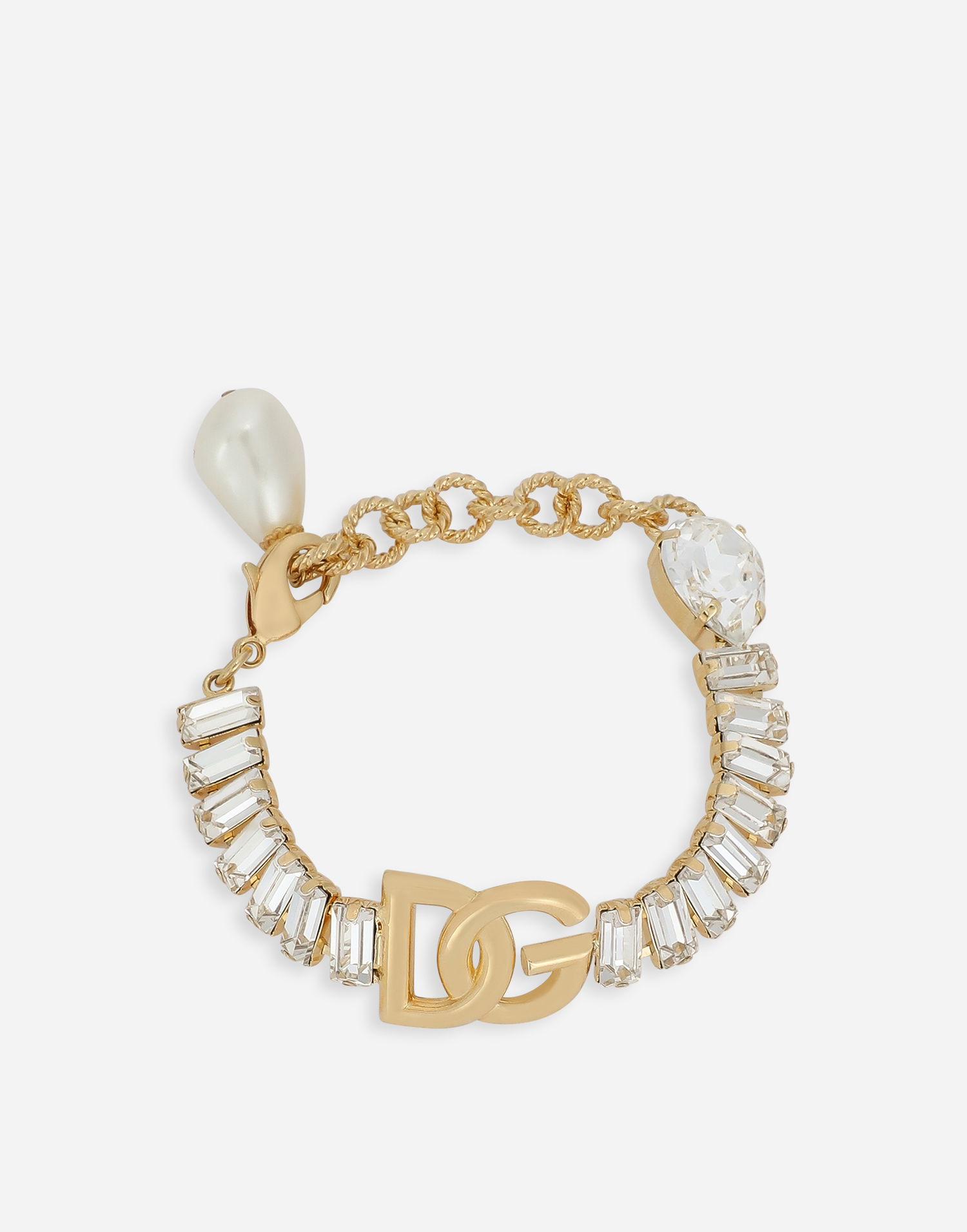 Náramok Dolce & Gabbana Dolce & Gabbana Gold-Tone Crystal & Faux Pearl Bracelet Metalická | WBO8S3W1111ZOO00, 0