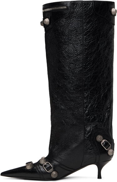 Tenisky a topánky Balenciaga Cagole Wide Leather Boots With Buckle Čierna | 802090 WAD4E, 2
