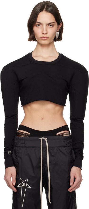Tričko Rick Owens Rick Owens Champion Edition Girdered Cropped Harness T-Shirt Čierna | CW01E1708 CHJG, 0