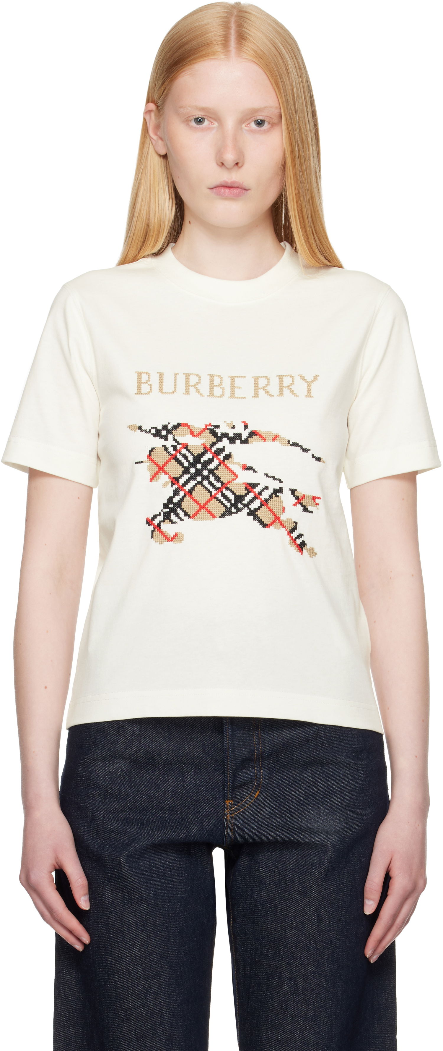Tričko Burberry Burberry Large Logo Graphic T-Shirt Biela | 8110955, 0