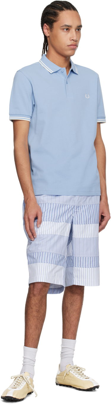Šortky Comme des Garçons Comme des Garçons Shirt Yarn Dyed Stripe Poplin Shorts Modrá | FO-P004-051, 3