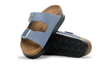 Tenisky a topánky Birkenstock Arizona PAP Flex Platform Nubuk Leather Narrow Fit Sandals Modrá | 1030588, 4