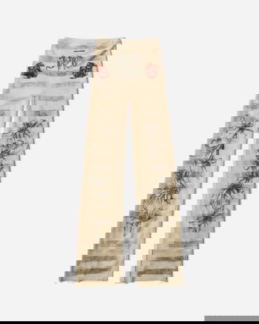 Nohavice Jean Paul Gaultier Jean Paul Gaultier Tattoo Marinière Pants Béžová | 25-34-F-PA191-T586 030030, 2